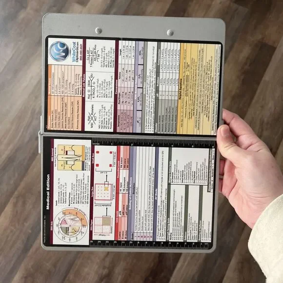 White Coat Medical Edition Clipboard Foldable Metal Hinge Conversion EKG QRS - Picture 6 of 6